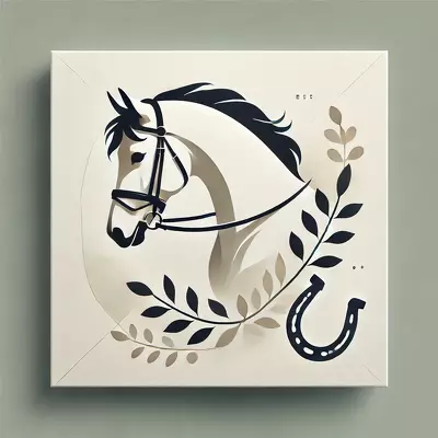 Illustrative image of a young horse silhouette with equestrian and nature-themed elements for a blog post about best horse show names.