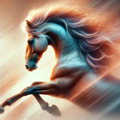 Graceful horse in motion, showcasing its beauty and strength, ideal for articles about how horses are named, focusing on energy and elegance.